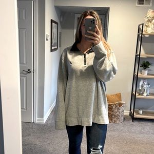 Nautical half zipped crewneck